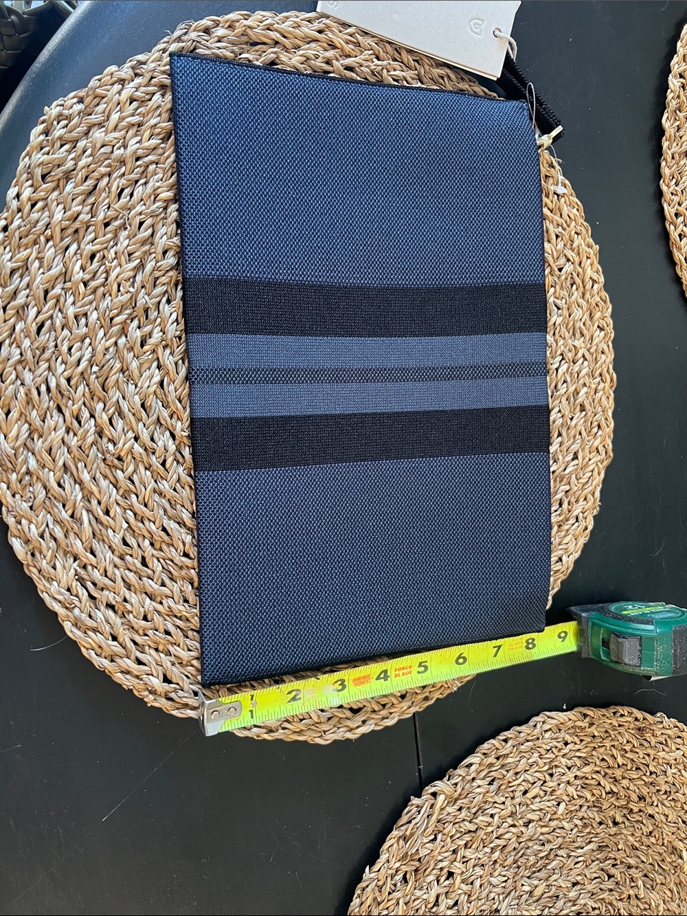 Rothy's Navy and Black Striped Wristlet Toiletry Pouch - Picture 5 of 5